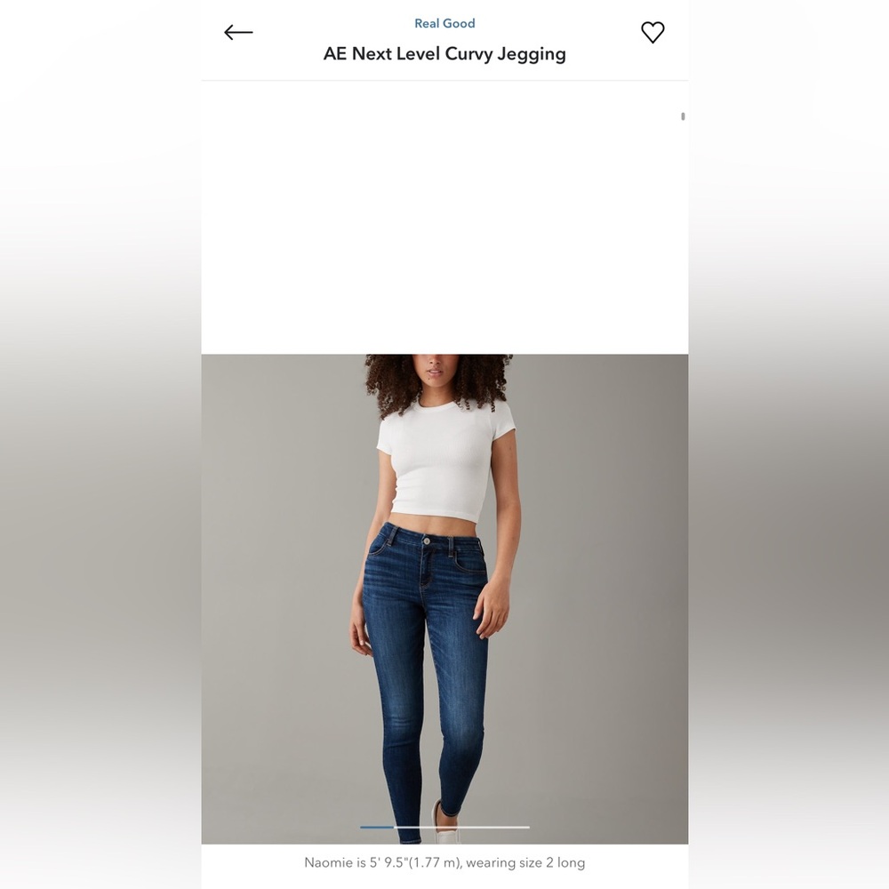 American Eagle High Rise Curvy Jegging